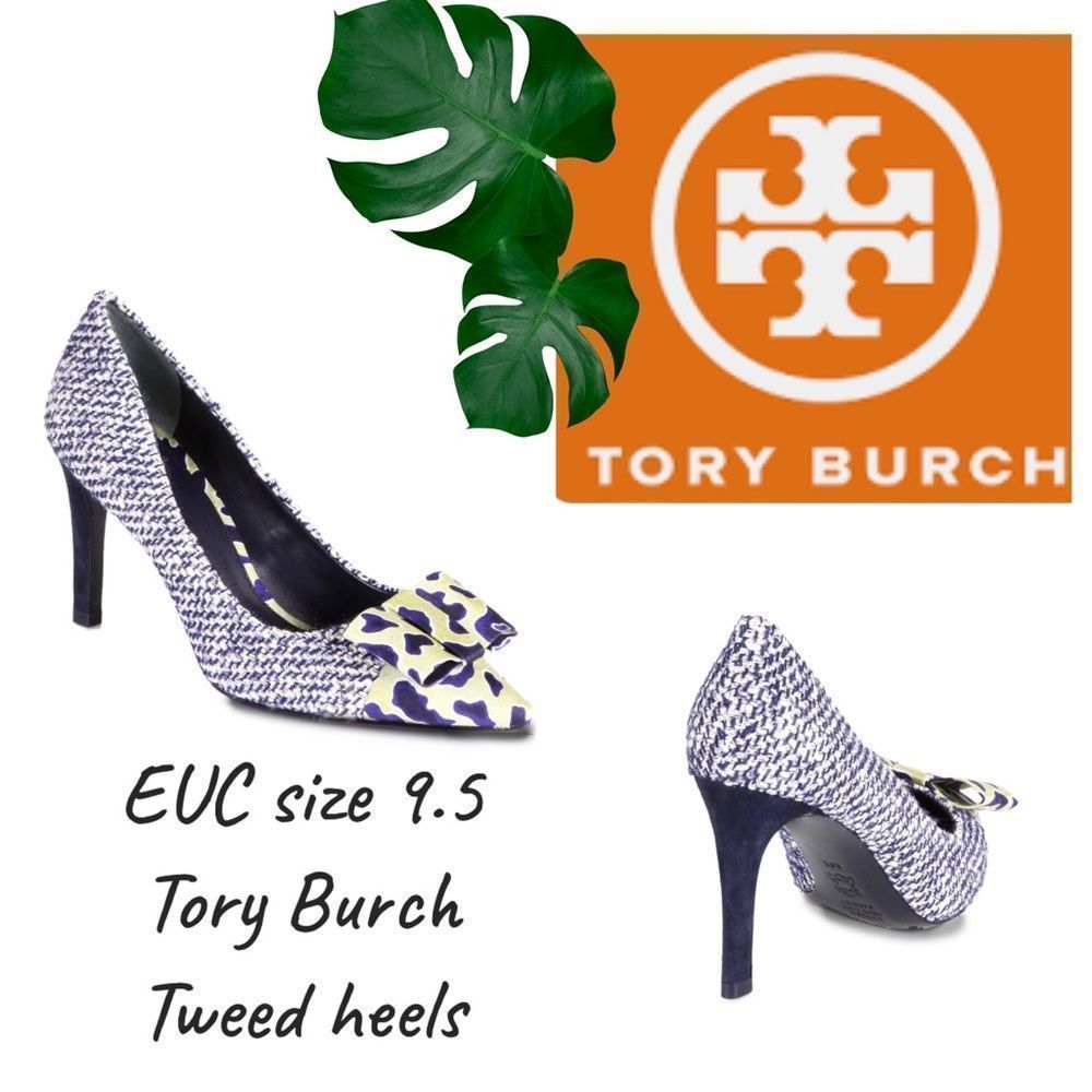 EUC Tweed Tory Burch size 9.5 heels 👠